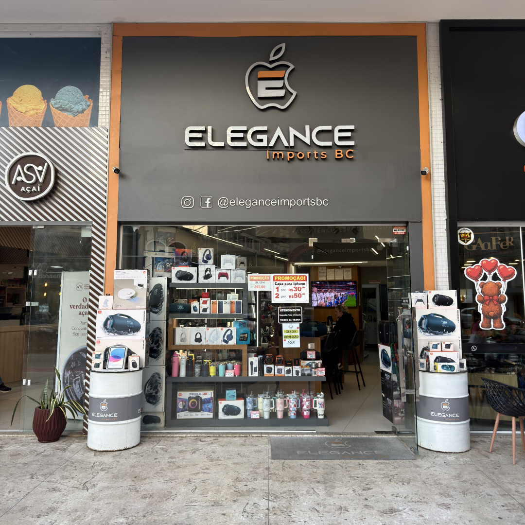 Fachada da loja física Elegance Imports BC em Balneário Camboriú